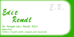 edit rendl business card